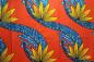 Preview: RED YELLOW TROPICAL FLOWER Waxprint Stoff